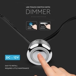 Touch Dimmer / touch switch - 12v Ip20 Zwart/zilver