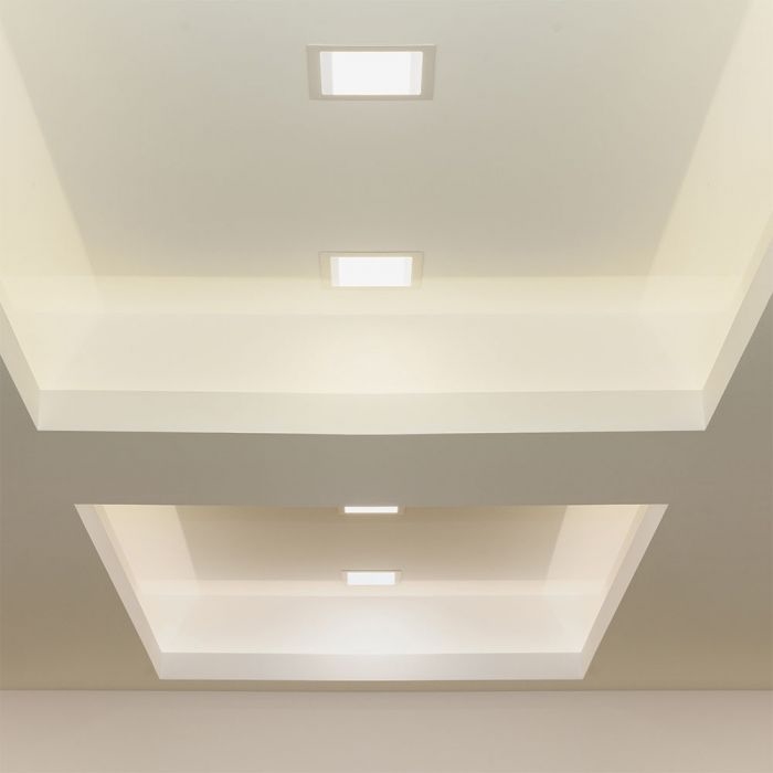 Design LED Paneel 6W Vierkant | Wit met glas