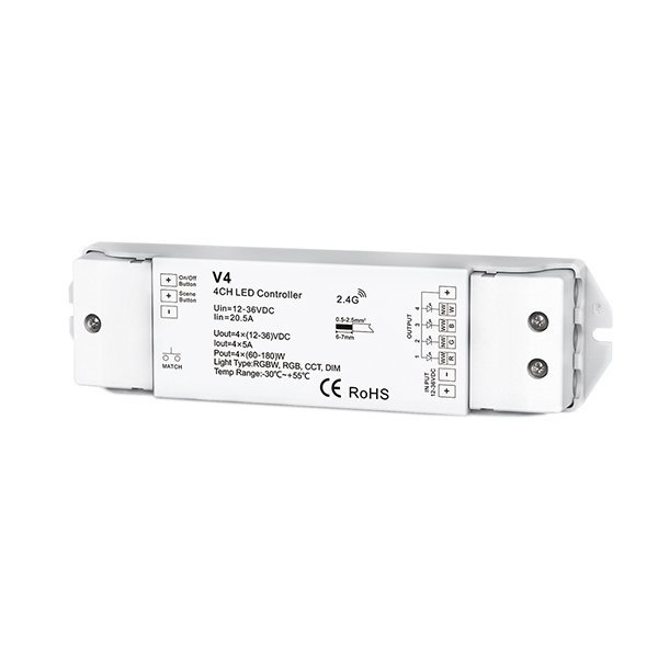 LED RGB/RGBW Controller 4CH 4*5A V4 Constant Voltage
