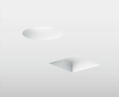 Trimless Inbouwspot GIPS 2x1 GU10 vierkant - met matt glas