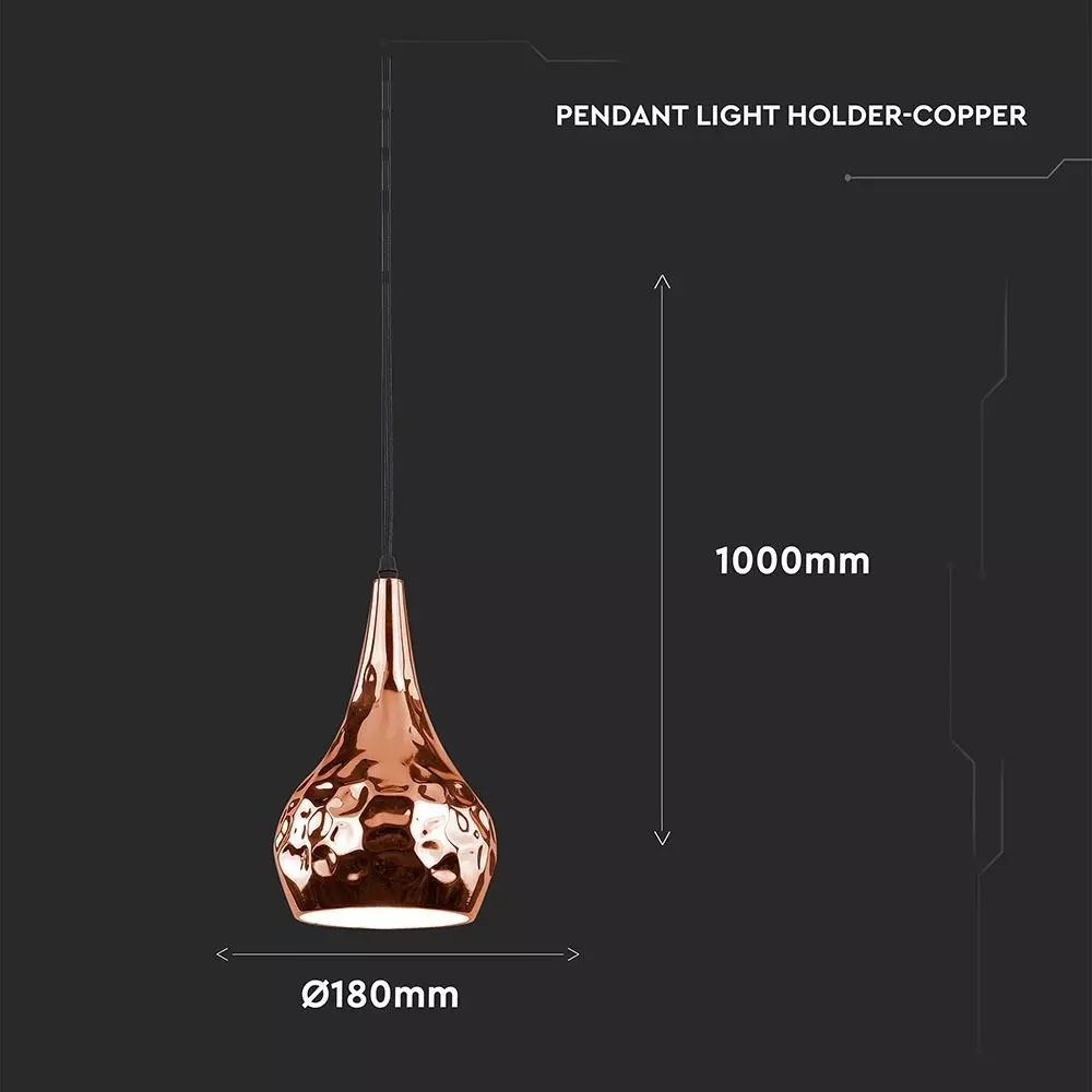 Vintage copper  Hanglamp Draadlamp 1 Lichts - Ø18cm