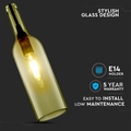 FLES transparant hanglamp - 280mm x 72mm E14 klein fitting